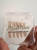Glazed Dotty reusable short almond press on nails in ModMani case