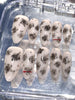 Close-up of individually hand-painted black roses on Noir Rose press-on nails